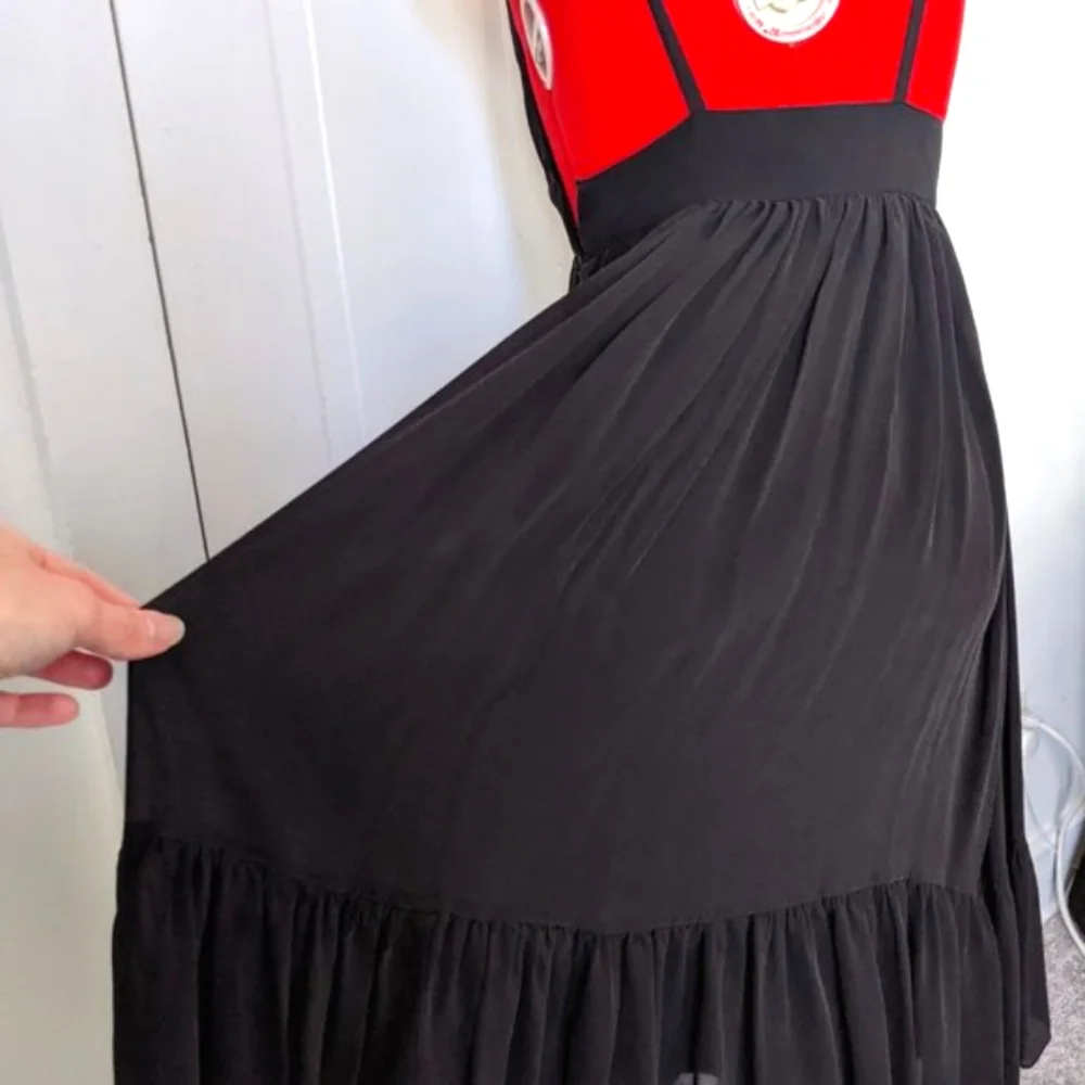 J. Crew Black Silk Deep V Dress with Ruffle - Picture 14 of 14